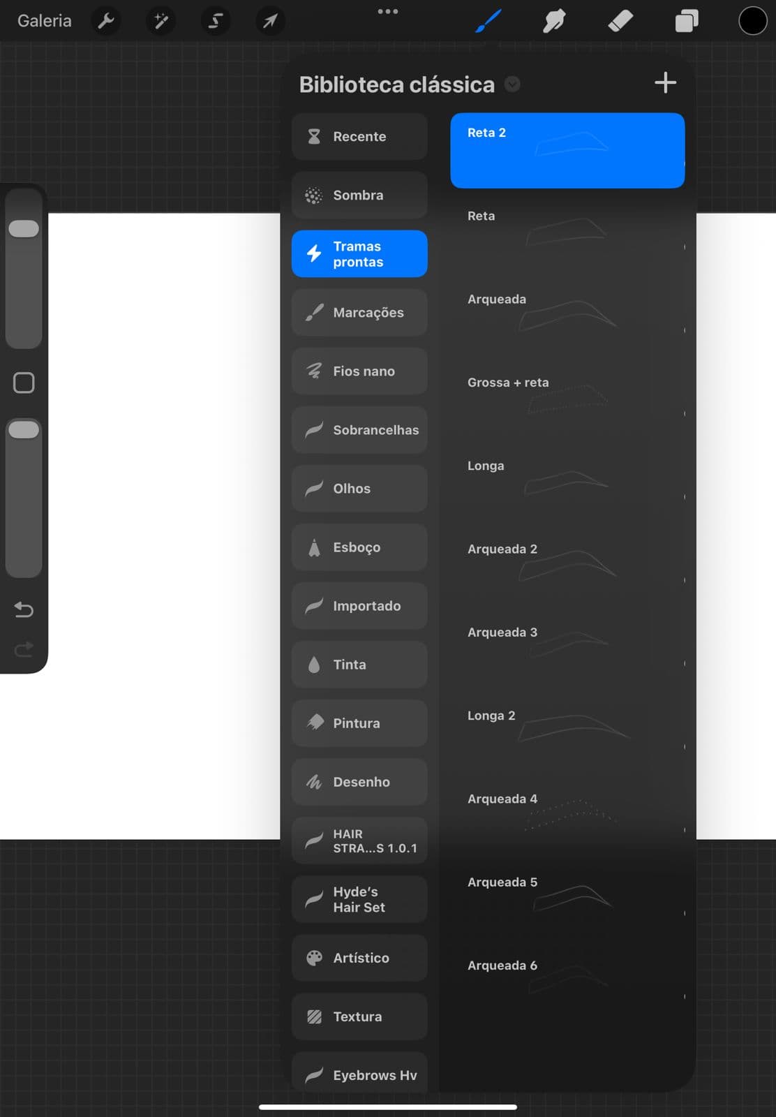 Pack de pincéis — Tramas prontas