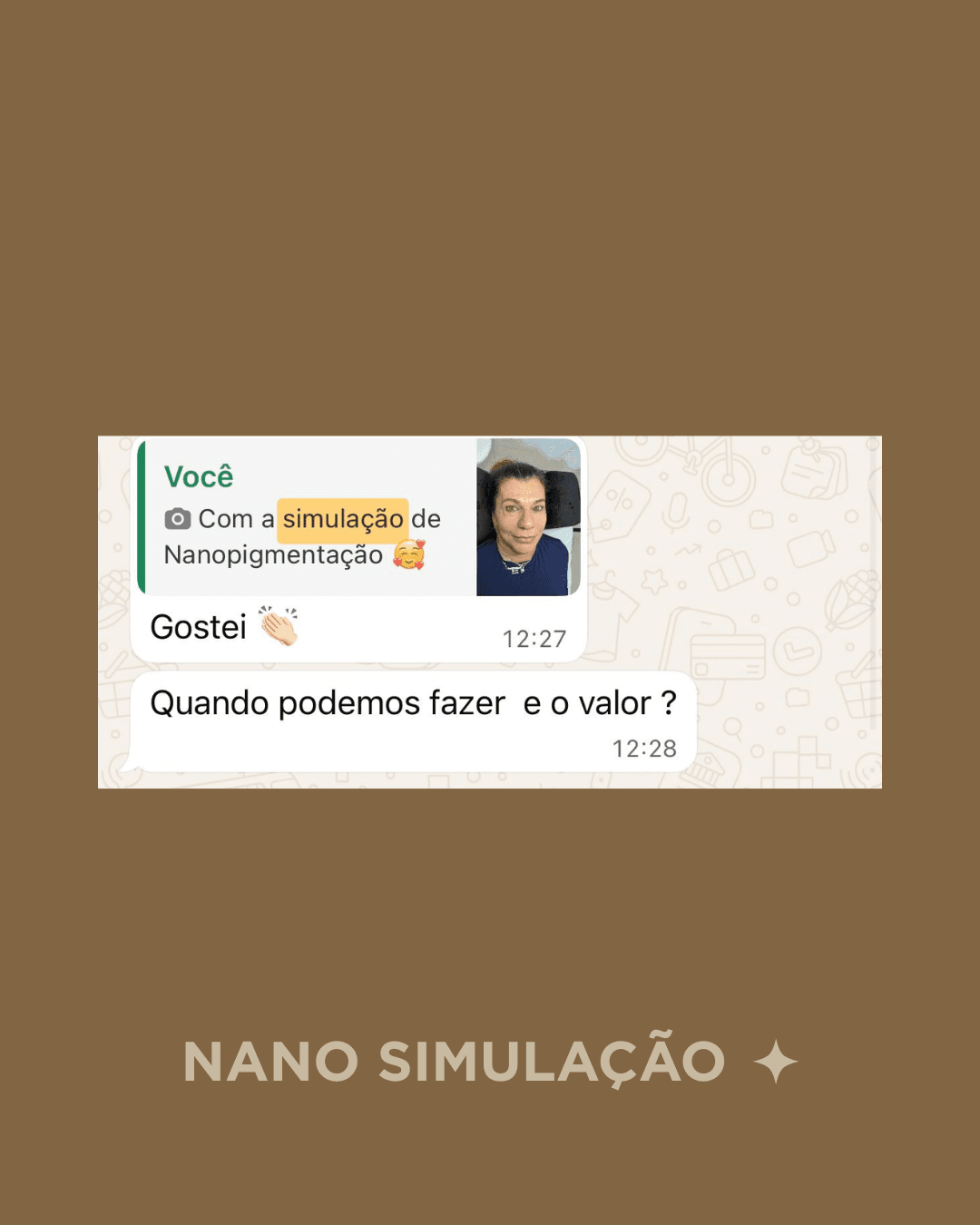 Cliente diz ficou tudo e pergunta o valor do serviço